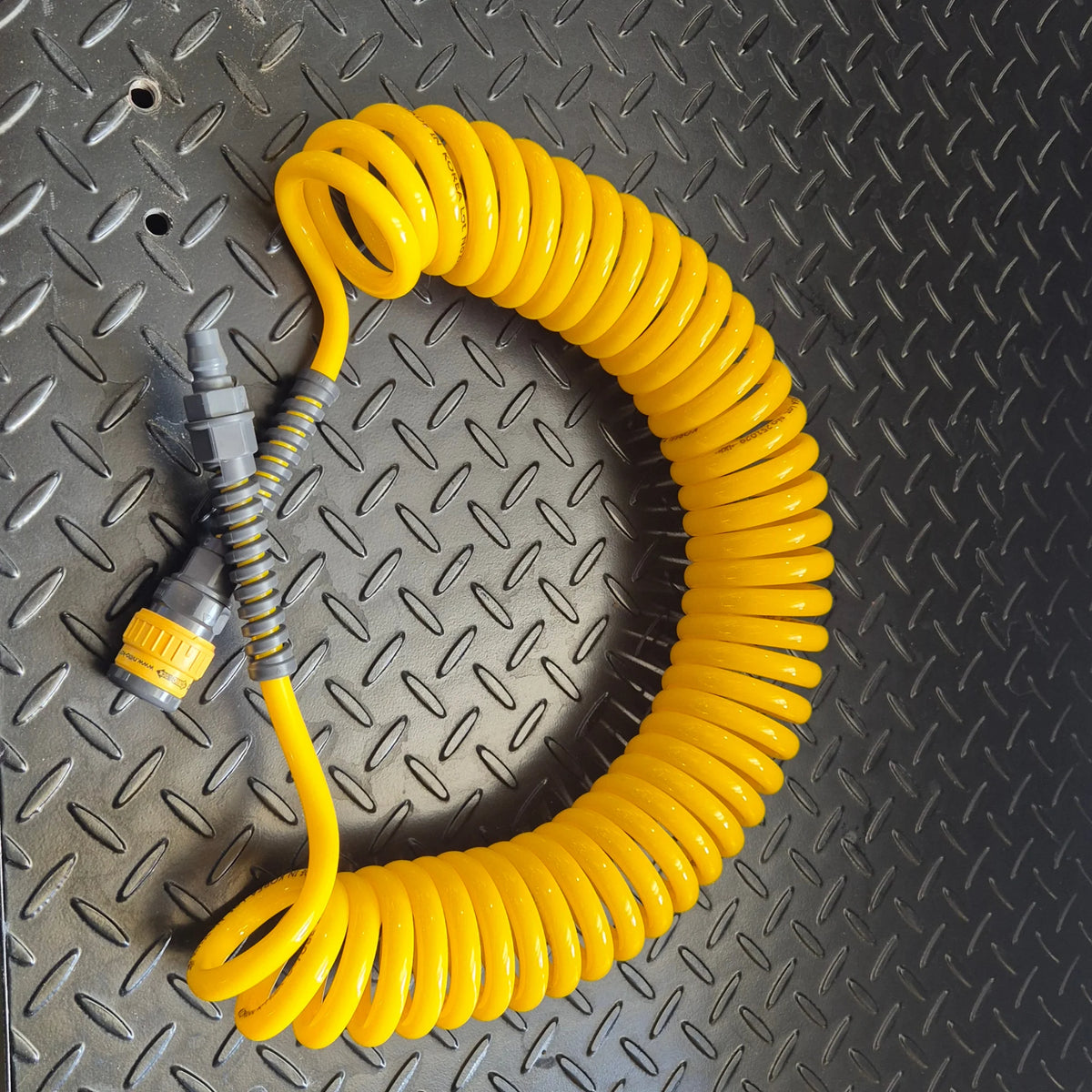 Brüder 12mm x 6m WL Yellow PU "Suzi Coil" Memory Coil Hose