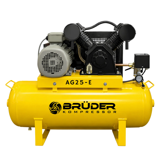 Brüder [AG17-E] 17cfm, 150PSI Single Phase Electric driven Piston on 100L Tank STAT (12cfm FAD)