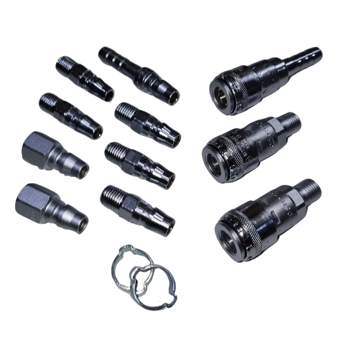 Brüder [NCSTARTA2] Standard Nitto starter pack with 5 x 20PM, 2 x 20PF, 2 x 200-20SM, 1 x 200-30SH, 1 x 30PH and Hose Clamps