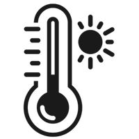 thermometer icon for temp measurement