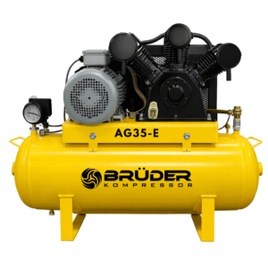 [AG35-E] 35cfm, 150PSI 3 Phase Electric driven Piston on 150L Tank STAT (25cfm FAD)