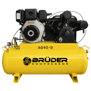 [AG40-D] 40cfm, 140PSI 10hp Yanmar Driven Piston on 180L (2 x 90L) tank with electric start